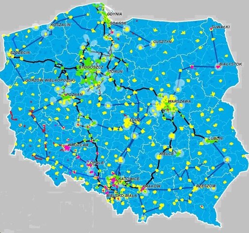 Sieć szkieletowa i węzły Grupy Netia