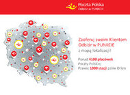 Poczta Polska z wygodną mapą punktów odbioru dla e-sklepów