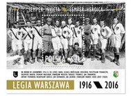 Poczta Polska ze znaczkiem pocztowym na stulecie Legii Warszawa