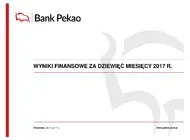 Wyniki finansowe za 9 miesięcy 2017 r.