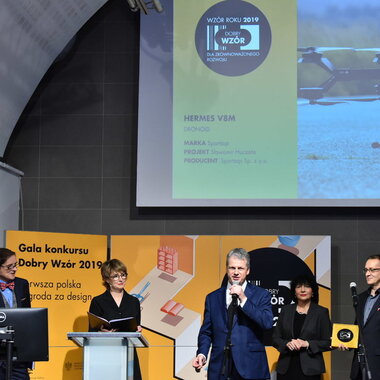 Nagroda specjalna KGHM w konkursie Dobry Wzór 2019 dla dronoidu Hermes V8M firmy Spartaqs, fot. PAP