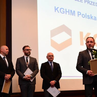 Nagrodę odebrał Rafał Pawełczak, Dyrektor Naczelny ds. Badań i Innowacji w KGHM Polska Miedź S.A.