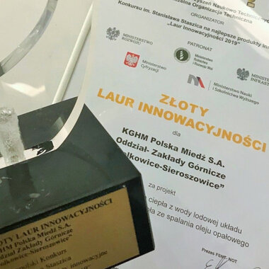 Złoty Laur Innowacyjności dla kopalni KGHM Polkowice-Sieroszowice