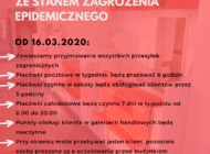 Poczta Polska dostosowuje się do ograniczeń związanych z wprowadzeniem stanu zagrożenia epidemicznego