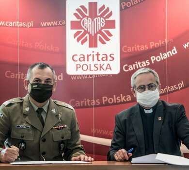 Podpisanie porozumienia pomiędzy WOT i CARITAS