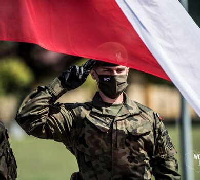 Przysięga wojskowa żołnierzy 10 Świętokrzyskiej Brygady OT