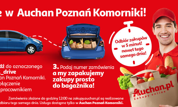 Auchan wprowadza usługę Auchan Drive. Wygodne zakupy z dostawą wprost do bagażnika | Biuro prasowe Auchan Retail Polska
