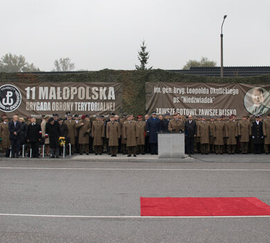 Uroczyste przekazanie obowiązków dowódcy 11 Małopolskiej Brygady OT.