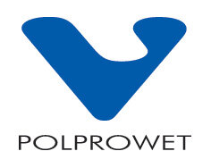 Logo POLPROWET białe tło, pion