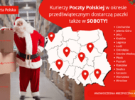 Kurierzy Poczty Polskiej w okresie przedświątecznym dostarczą paczki także w soboty