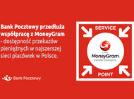 Wysyłka i odbiór pieniędzy z 200 krajów w ponad 4700 punktach w największej sieci w Polsce - Bank Pocztowy przedłuża na kolejnych 5 lat umowę z MoneyGram
