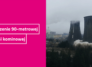 Wyburzenie 90-metrowej chłodni kominowej w Elektrowni Siersza (wideo, foto)