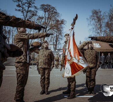 Przysięga wojskowa w 9 Łódzkiej Brygadzie OT