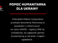 Mitsubishi Motors przekaże 1 milion euro dla ofiar wojny w Ukrainie