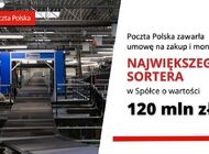 Poczta Polska zawarła umowę na zakup i montaż największego sortera w Spółce o wartości 120 mln zł