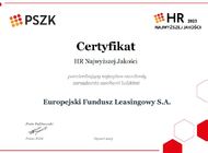 EFL z certyfikatem HR Najwyższej jakości 2023