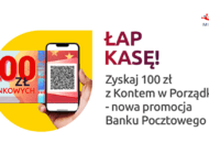 Bank Pocztowy przyznaje 100 zł dla nowych Posiadaczy kont osobistych  i promuje płatności kartą na Poczcie.