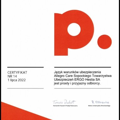 Certyfikat Prostej Polszczyzny