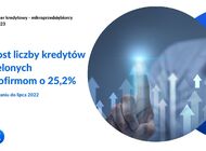 O 25,2% więcej kredytów dla mikrofirm w lipcu 2023 r. na wartość wyższą o 7,2%