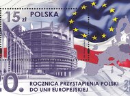 Jubileuszowa emisja filatelistyczna z okazji 20. rocznicy przystąpienia Polski do Unii Europejskiej