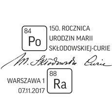 150 rocznica urodzin Marii Skłodowskiej-Curie _ datownik.jpg