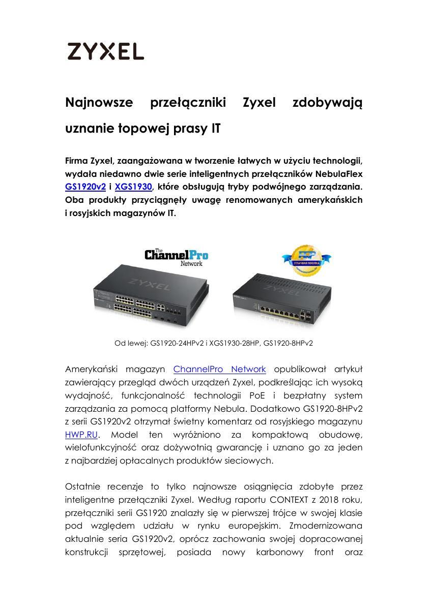Zyxel PR_Najnowsze przełączniki Zyxel zdobywają uznanie topowej prasy IT_23_07_2019.pdf