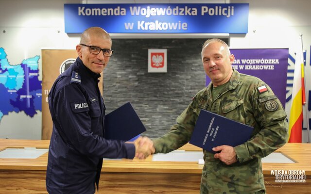 Małopolscy Terytorialsi podpisali porozumienie o współpracy z Policją.