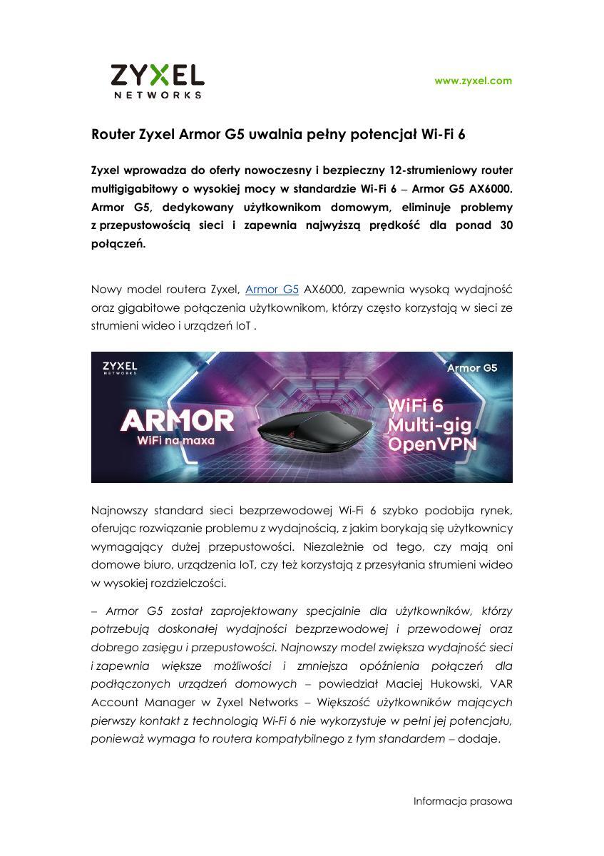 Zyxel PR_Armor G5 uwalnia pełny potencjał Wi-Fi 6.pdf