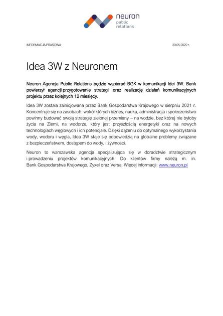 Neuronem Neuron Agencja Public Relations | Idea 3W z Neuronem IP