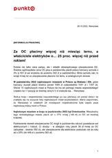 informacja prasowa - Punkta_ Za OC płacimy więcej niż miesiąc temu, a właściciele elektryków o… 25 proc_ więcej niż przed rokiem _docx.pdf