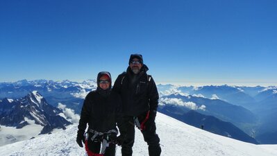 2013 na szczycie Mont Blanc z córką Anią