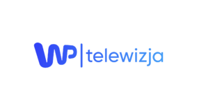 WP TELEWIZJA - logo poziome ciemnoniebieskie