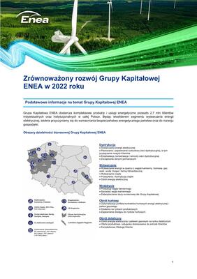 Raport ESG za 2022 rok - broszura informacyjna