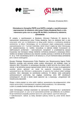 _Oświadczenie Zarządów PSPR oraz SAPR w zw_ z zaproszeniem do składania ofert przez PAN 29_082023.pdf