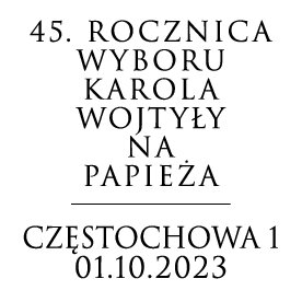 DATOWNIK 45 rocznica wyboru Karola Wojtyły na papieża Załącznik Biuro prasowe Poczty Polskiej