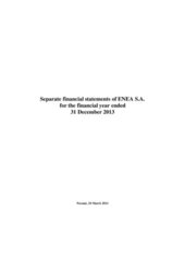 Separate financial statements of ENEA S.A.