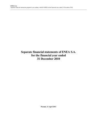 Financial statements of ENEA S.A.