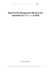 Management Board’s report on activities of ENEA S.A.