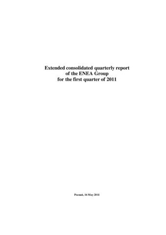 Extended consolidated quarterly report of the ENEA Group for the first quarter of 2011