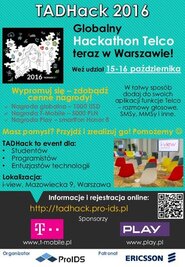 plakat polskiej edycji TADHack 2016