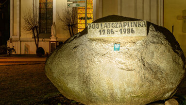 iluminacje obiektowmini-czaplinek kamien 700lecie 2
