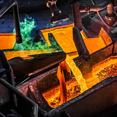 Legnica Copper Smelter and rafinery - anode rotary-casting-refining furnace