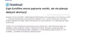 2010.02.25 - gazeta.pl - (PL) Strong Results Improvement, No Plans for Further Acquisitions  