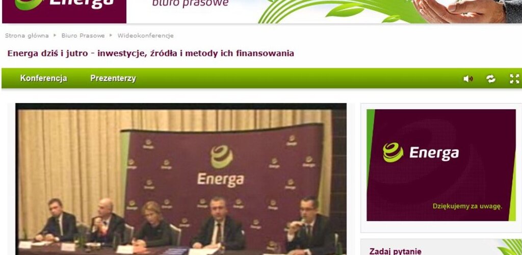 Internetowe transmisje wideo dla energetyki