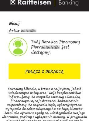 Mobilny doradca wideo w Raiffeisen Polbank