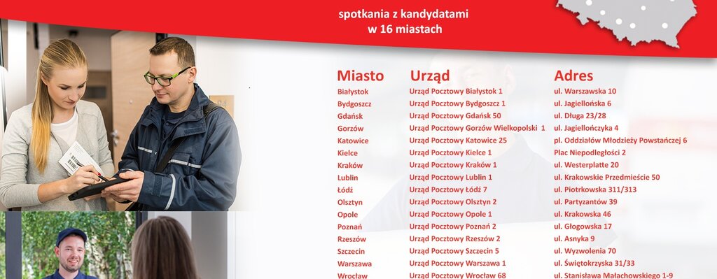 Pracuj blisko domu - ogólnopolska akcja rekrutacyjna Poczty Polskiej