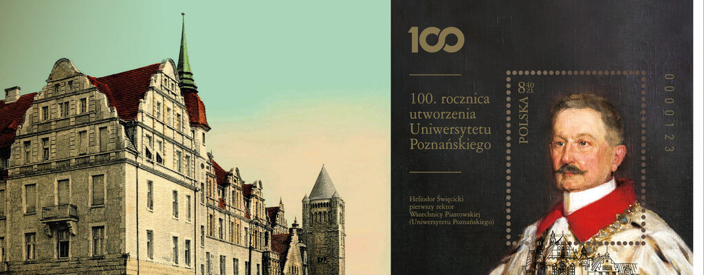 Poczta Polska uczciła okolicznościowym znaczkiem 100. rocznicę utworzenia Uniwersytetu Poznańskiego
