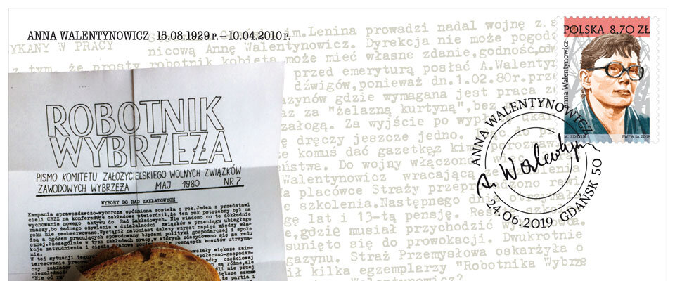 Poczta Polska honoruje znaczkiem Annę Walentynowicz