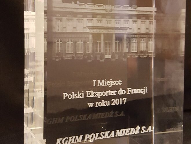 KGHM: najlepszy polski eksporter do Francji 2017
