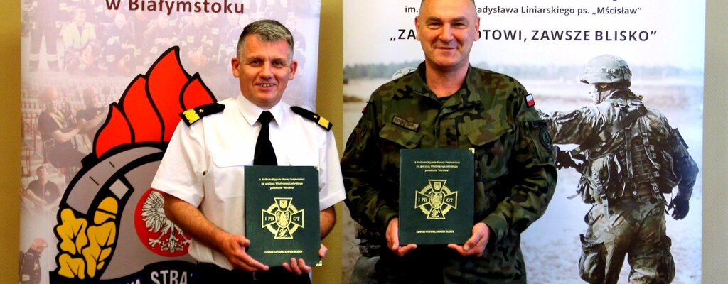 Podlascy terytorialsi podpisali porozumienie o współpracy ze strażakami